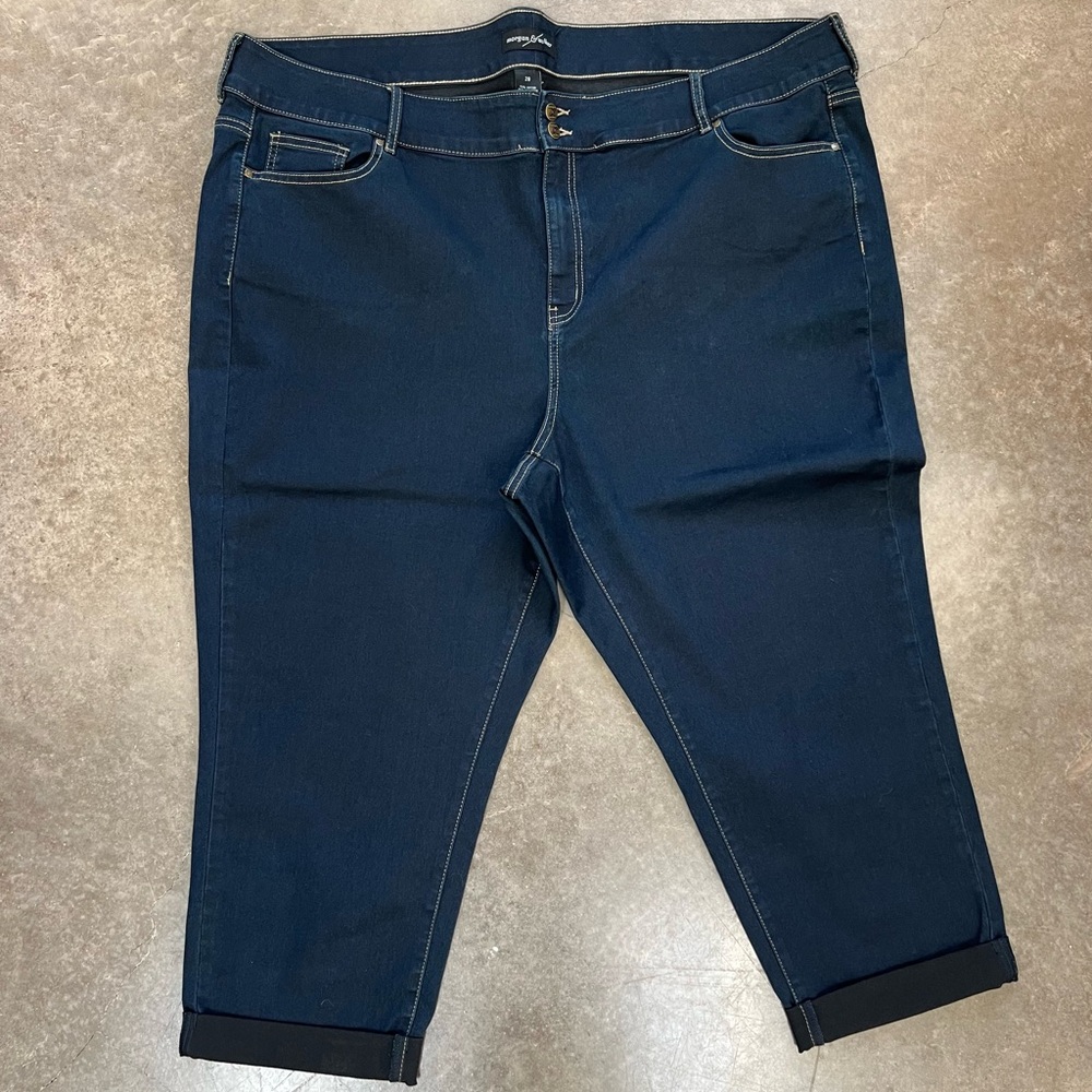 Morgan & walker Dark Blue Jeans cropped size 28 plus size